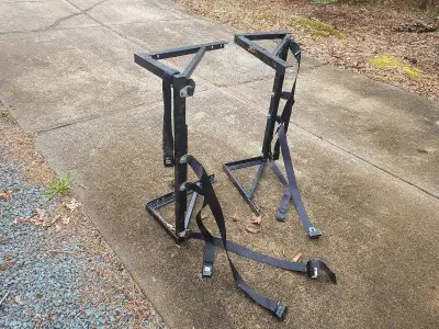 These are a pair of used kayak stands, perfect for storing your kayak safely and securely. They come...