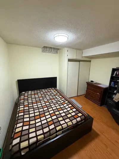 Available 1 April 2026 Basement Private Single room available immediately Major intersection- Bovair...