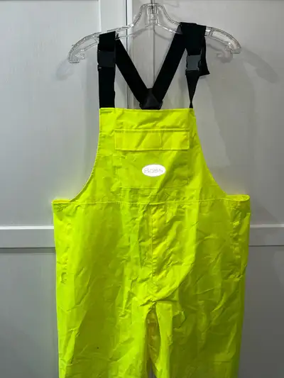 XL Reflective safety rain bib trades work, View more