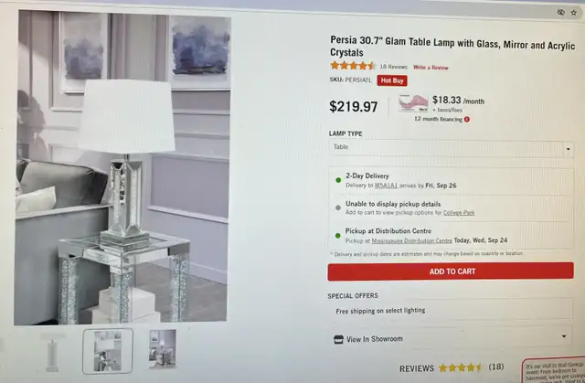 table lamp in Indoor Lighting & Fans in Cornwall - Image 5