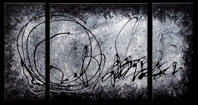 Mocha 44"x24" Original Art Hand-Painted Abstract Painting Decor in Home Décor & Accents in Saskatoon - Image 3