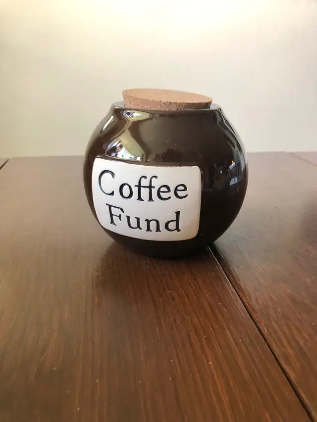 Coffee Fund Ceramic Bank Jar Gift Decor Office Collection in Home Décor & Accents in Calgary - Image 2