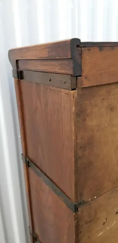 Macey barrister bookcase 4 tier 6 part glass door antique c1910 in Bookcases & Shelving Units in Ottawa - Image 6