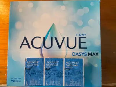 Oasys Max 1-day contact lenses. -3.50 Dia 14.3 BC 8.5. Brand new in unopened box. Expire in 2029. My...