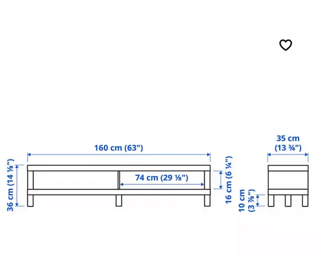 TV bench, black-brown  in TV Tables & Entertainment Units in Downtown-West End - Image 5