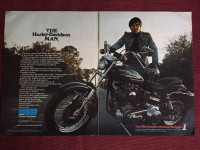 1975 Harley-Davidson Motorcycles 2-Page Original Ad