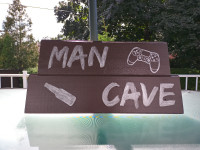 Panneau décoratif en bois "Man cave"