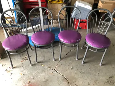 Bistro style Metal chairs 4 available-up for sale., View more