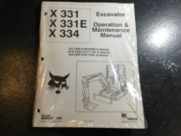 Bobcat X331, X331E X334 Excavator Operation & Maintenance Manual