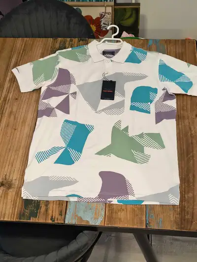 Park Avenue Geometric Print Polo T-Shirt (New) ~ XL, View more