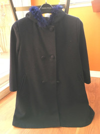 Manteau filles en laine 100% wool coat for girls sz.small