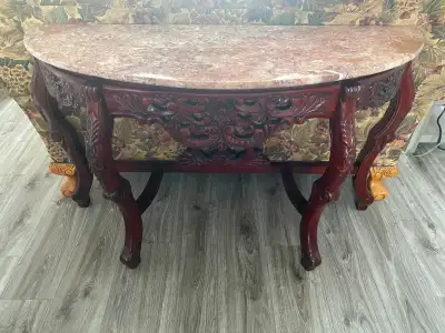 FOR SALE: Console Table and love seats, View more