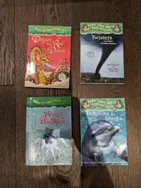 4 magic tree house books $16