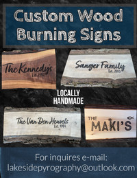 Custom Wood Burning Signs