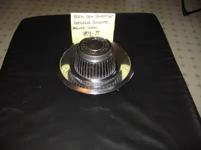 FOR SALE: 1 ONLY, USED, OEM Rally rim / wheel Center Cap, 1973 -77 Chevelle, Corvette, Monte Carlo....