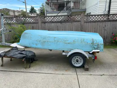 Selling retired sail boat/dinghy. Last used in 2022 as a row boat and outfitted with a small electri...