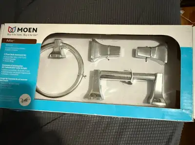 NEW: Moen  Adler Spring Loaded Paper Holder Bar/Towel Ring,, View more