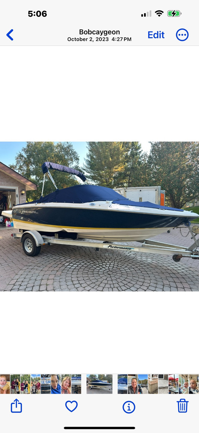 2006 Regal 1900 with Aluminum Trailer and new Covers in Powerboats & Motorboats in Peterborough