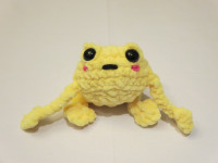 Crochet Amigurumi Leggy Bullfrog Plushie