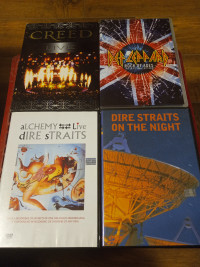Classic Rock DVD's Dire Straits,Def Leppard,U2,Creed Lot of 7