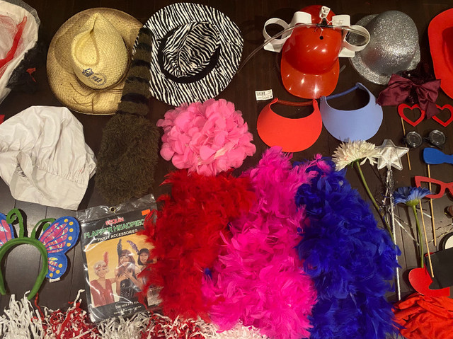PHOTO BOOTH PROPS Hat Glasses Boas Necklaces 60+ pieces LOT #1 in Costumes in Edmonton - Image 4