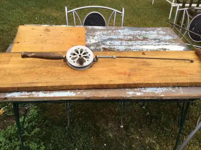 Vintage Fishing Rod with Steel Line $40. , View more