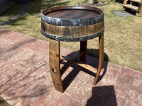 Handcrafted Oak Barrel Table(s) - Available 