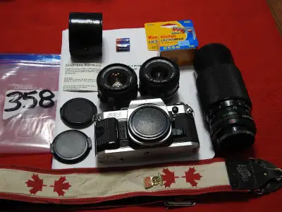 Canon AE-1 Program 35mm SLR FILM camera bundles. Professionally serviced Updated: September 3, 2025...