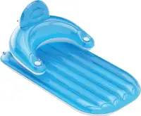 Inflatable Pool Float with Backrest & 2 Cup Holders (TWO colors)