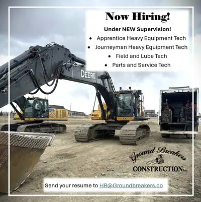 Hiring Heavy Equipment Technicians, View more