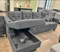 Fabric Storage Sectional Sofa Including Delivery. Cash on delive