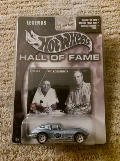 Hotwheels Hall of fame Legends Vic Edelbrock Corvette Real Riders Mint in pkg $30 Pick up in Haveloc...