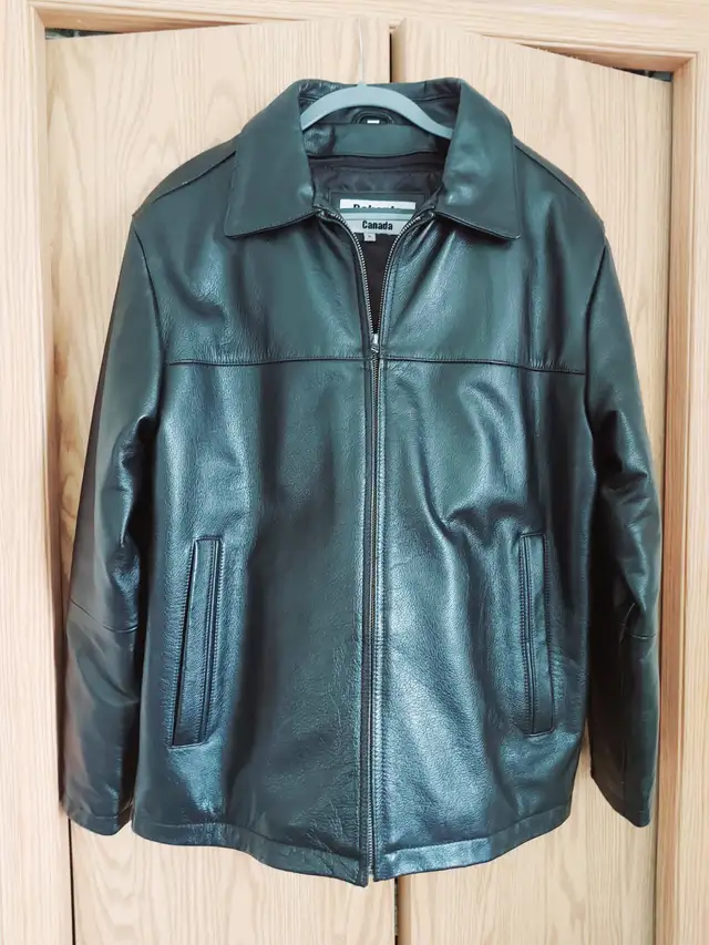 men’s leather jacket “M” size in Men's in Calgary - Image 2
