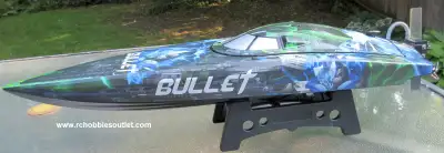Bullet V4E Deep V RC Racing Boat Brushless Electric RTR with 2 LIPO Batteries and Charger This ultim...
