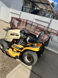 Cub cadet riding lawn mower and snow plow 