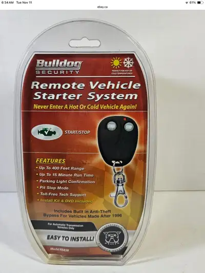 car remote starter. new. make is bulldog. $30, View more