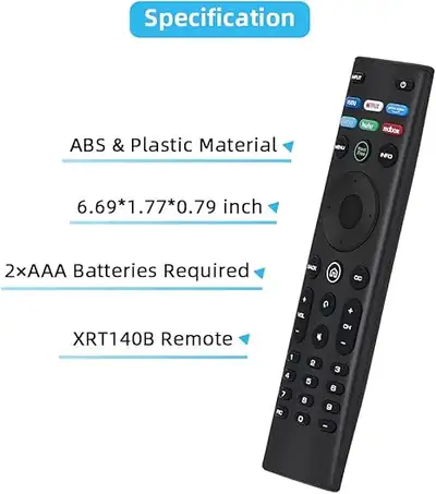UNOCAR Remote for Vizio Smart TV Remote XRT-140 and Vizio Smart TV Quantum 4K UHD HDR OLED HDTV Smar...