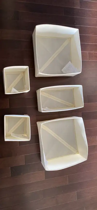lot of 5 ikea collapsible storage bins , View more