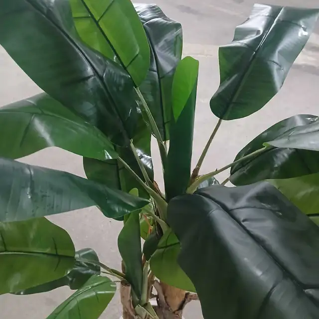 Banana Tree Plant Artificial Faux Large Green Leaves Planter Pot | Home ...