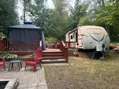 2013 Bullet Premier 25ft RV trailer for sale Stationed at a camp site Located at the Cedar Grove par...