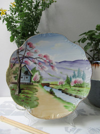 Porcelain Hand-Painted Decorative Plate, Japan