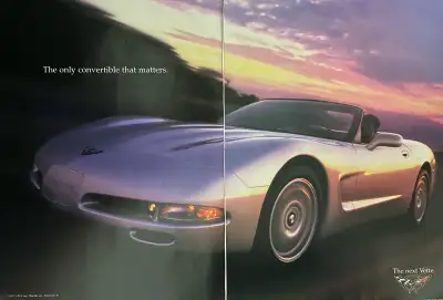 “The next Vette.” Dimensions : 16 inches wide by 11 inches high. In excellent condition. Please reac...