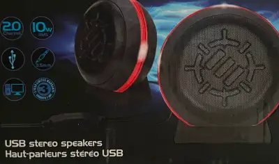 HAUT-PARLEURS STÉRÉO USB ENHANCE (PC/GAMING) - 100% AUTHENTIQUES, View more