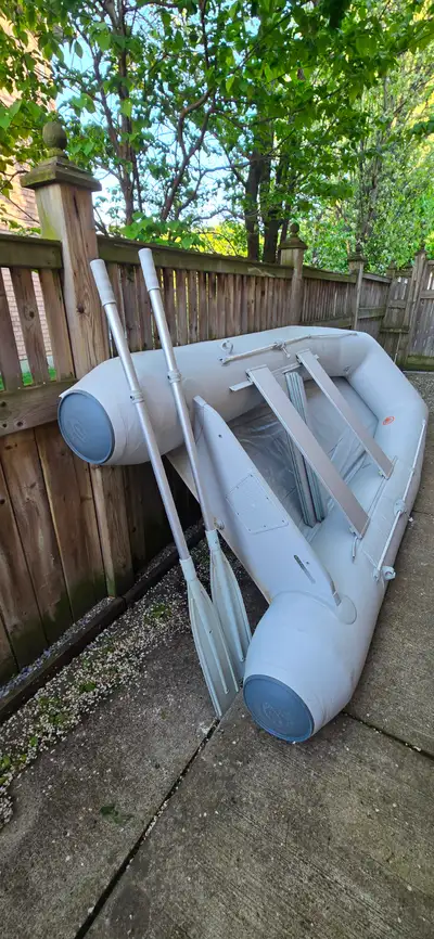 Inflatable boat , model S300 with hard floor and two seat bench. In a good condition and perfect for...