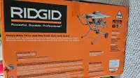 Brand new sealed RIDGID table saw with stand