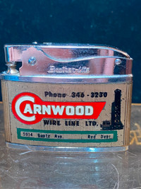 Vintage CARNWOOD ADVERTISING LIGHTER
