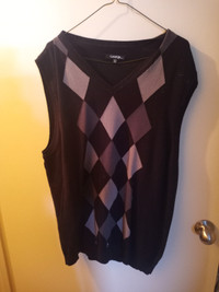 XL George Black/ Grey Plaid Sweater Vest for $7 or best offer