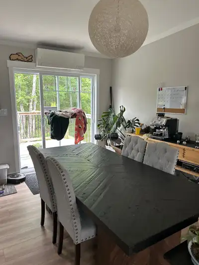 87x40inch black dining room table , View more
