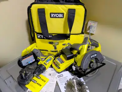 RYOBI PCL1201K2 Cordless Drill/Circular Saw Kit, View more