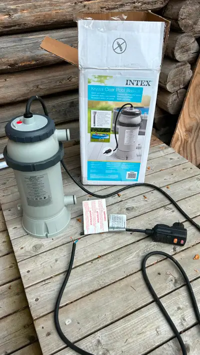 Intex electric pool heater for sale. I ordered this from Europe last summer to heat our above ground...